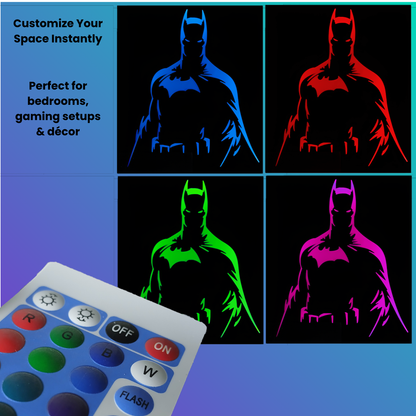LED wall art remote control color adjustment feature