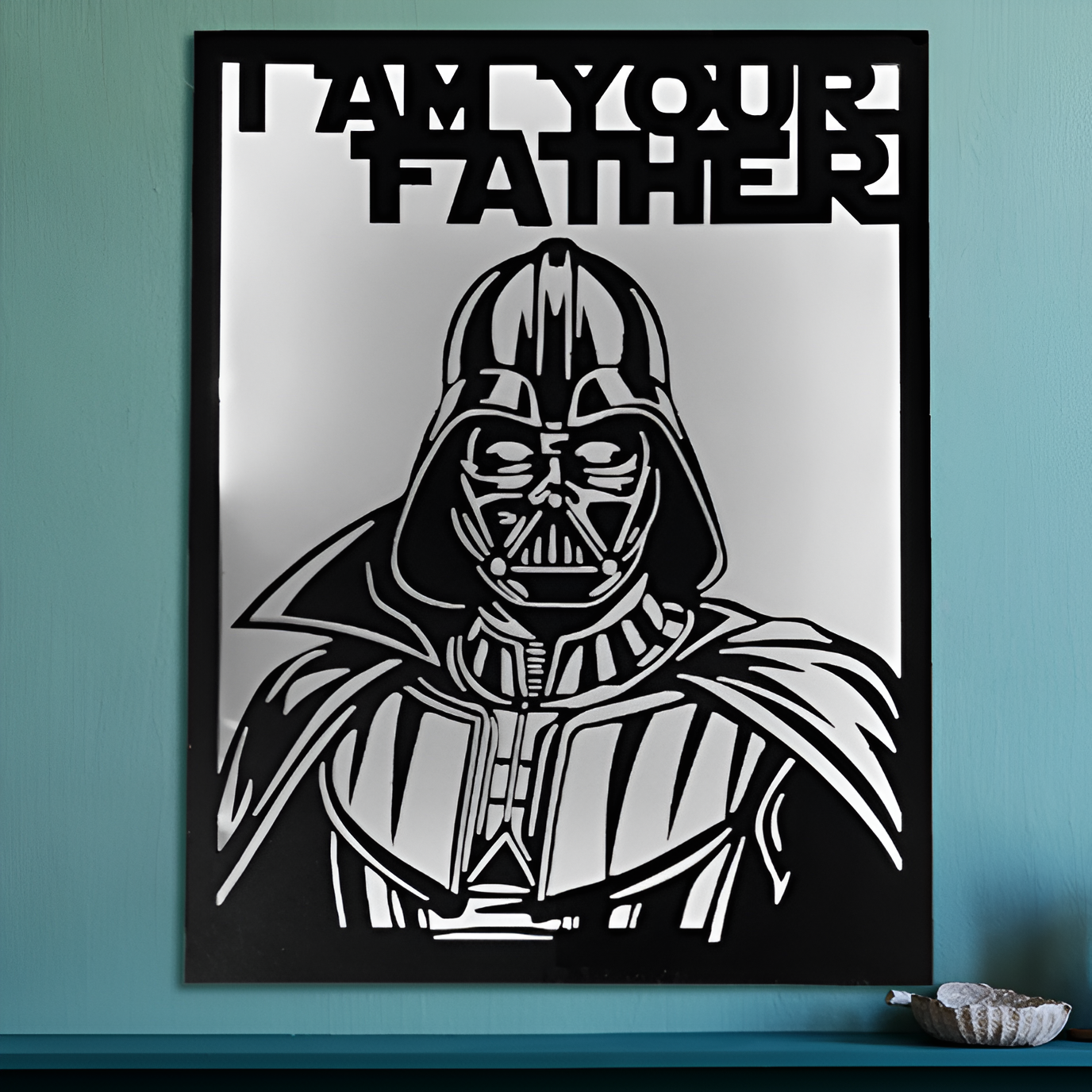 LED wall art featuring Darth Vader from Star Wars