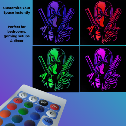 LED wall art remote control with color changing function