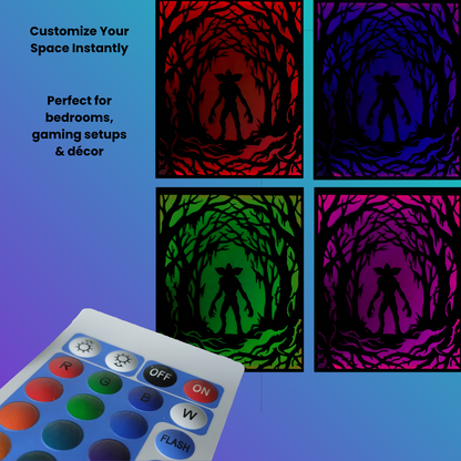 LED wall art remote control for changing LED colors