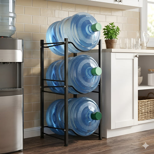 HavenzUp Stackable 5 Gallon Water Bottle Rack Stand – Heavy Duty Steel Storage Organizer (3, 4 & 5 Tier)